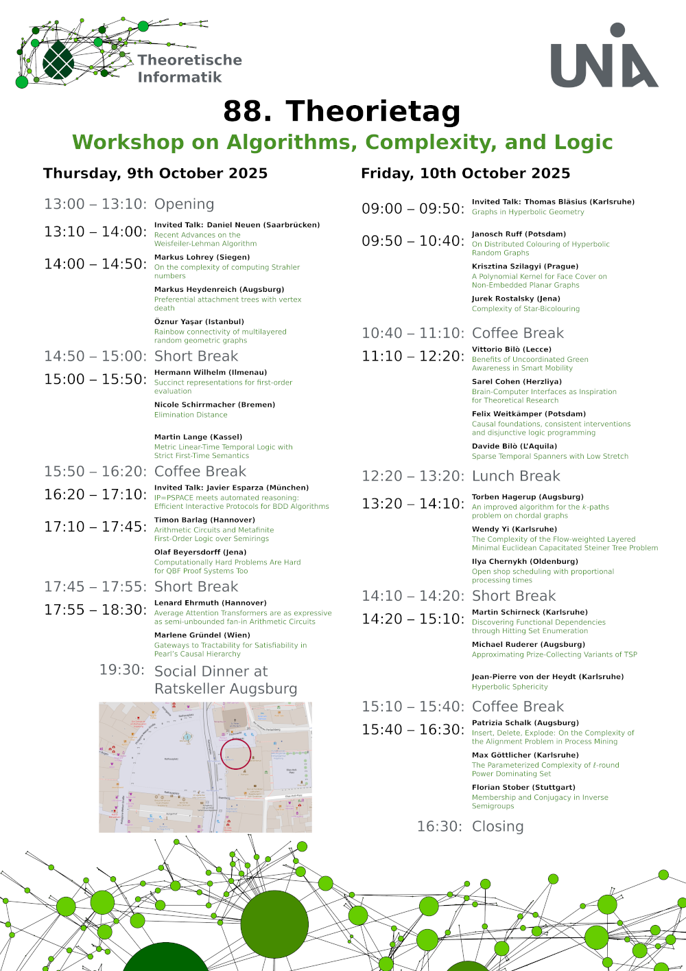 Schedule Theorietag 2025 Augsburg