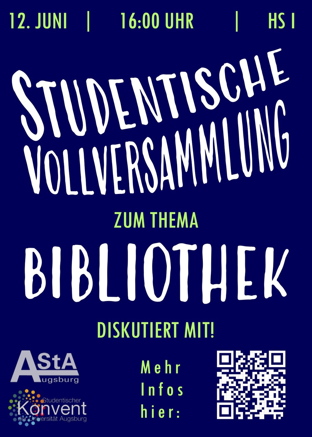 Plakat zur Vollversammlung