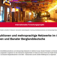 Webseite Identitätskonstruktionen und mehrsprachige Netzwerke im östlichen Europa: Banater Schwaben und Banater Berglanddeutsche