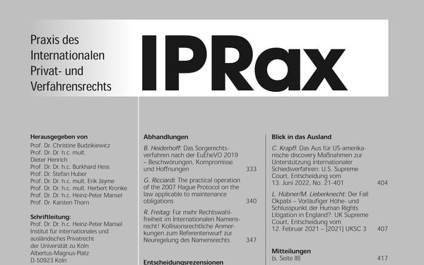 Cover IPrax Heft 4, 2023