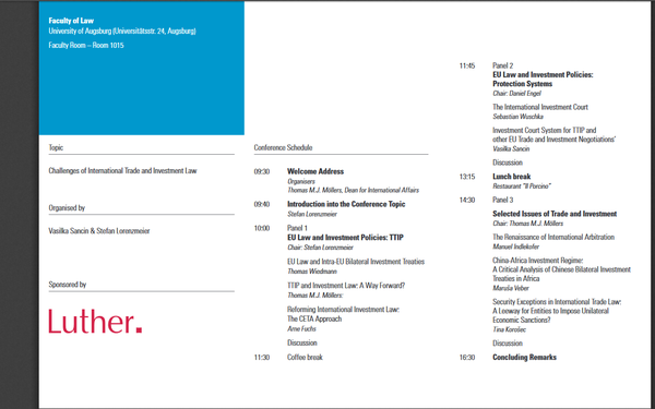 Flyer Augsburg-Ljubljana-Conference 2015