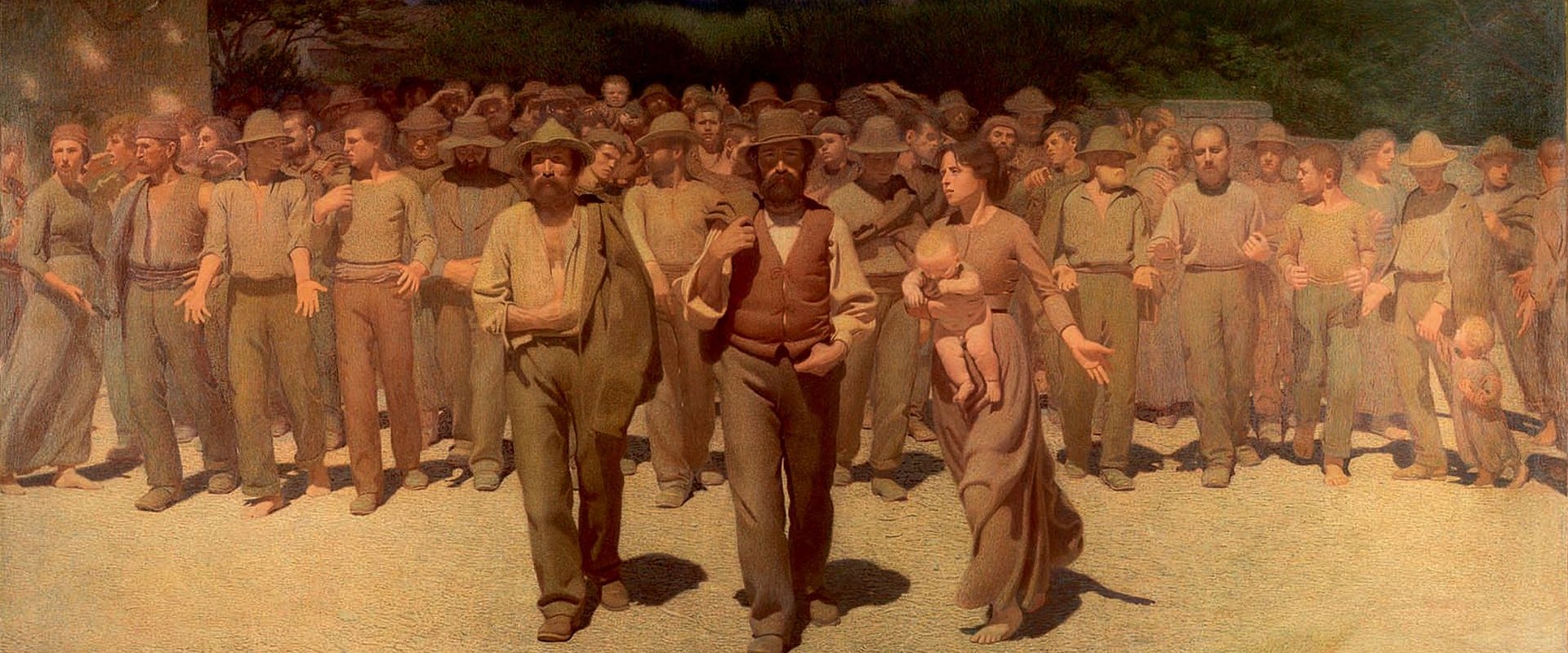Quarto Stato (Der vierte Stand), Giuseppe Pellizza da Volpedo, 1901 Wikipedia, Gemeinfrei