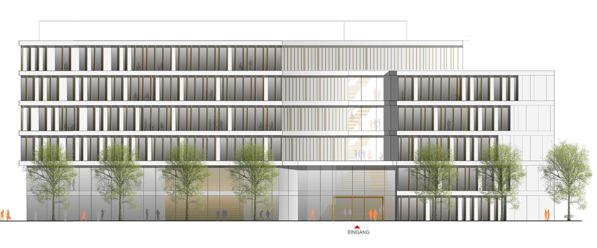 Architektenskizze für das Gebäude