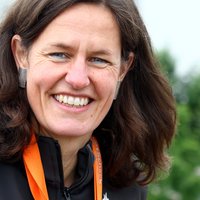 Auf dem Foto sieht man die Gründerin und Geschäftsführerin der km Sport-Agentur Katja Mayer