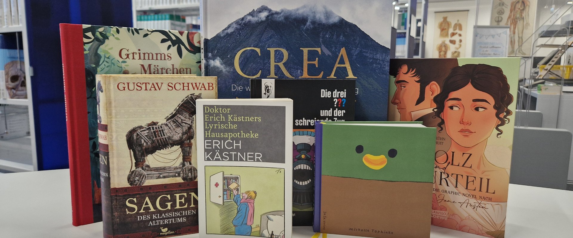 Bücher aus der Literarischen Apotheke in der Teilbibliothek Medizin