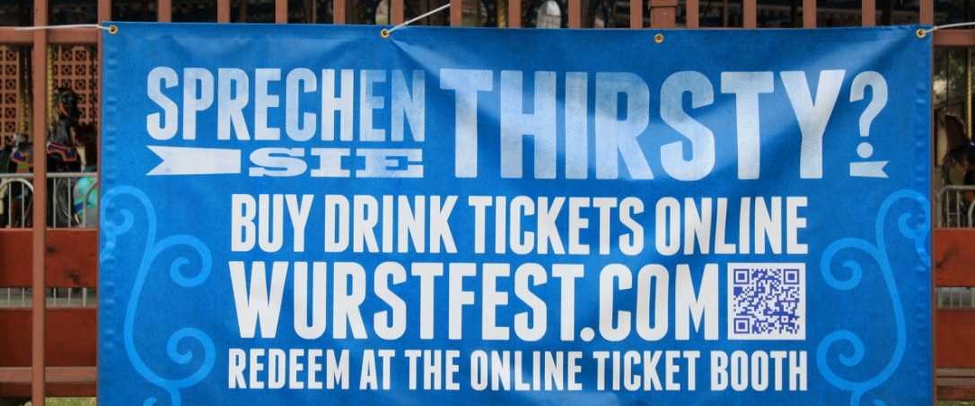 Plakat beim Oktoberfest in Texas