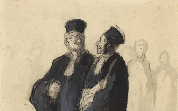 Two Lawyers by Honoré Daumier