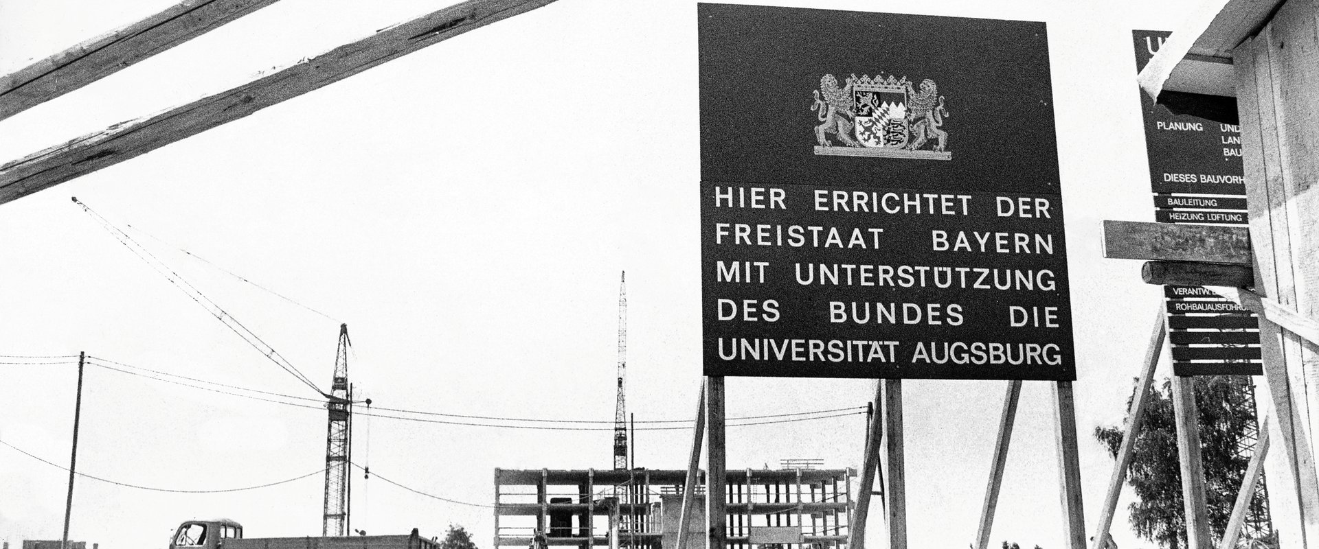 Building site of the university campus in 1974/75