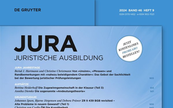JURA 2024, Heft 9 Cover