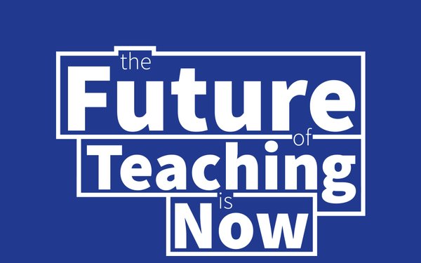 Banner mit Text: the Future of Teaching is Now