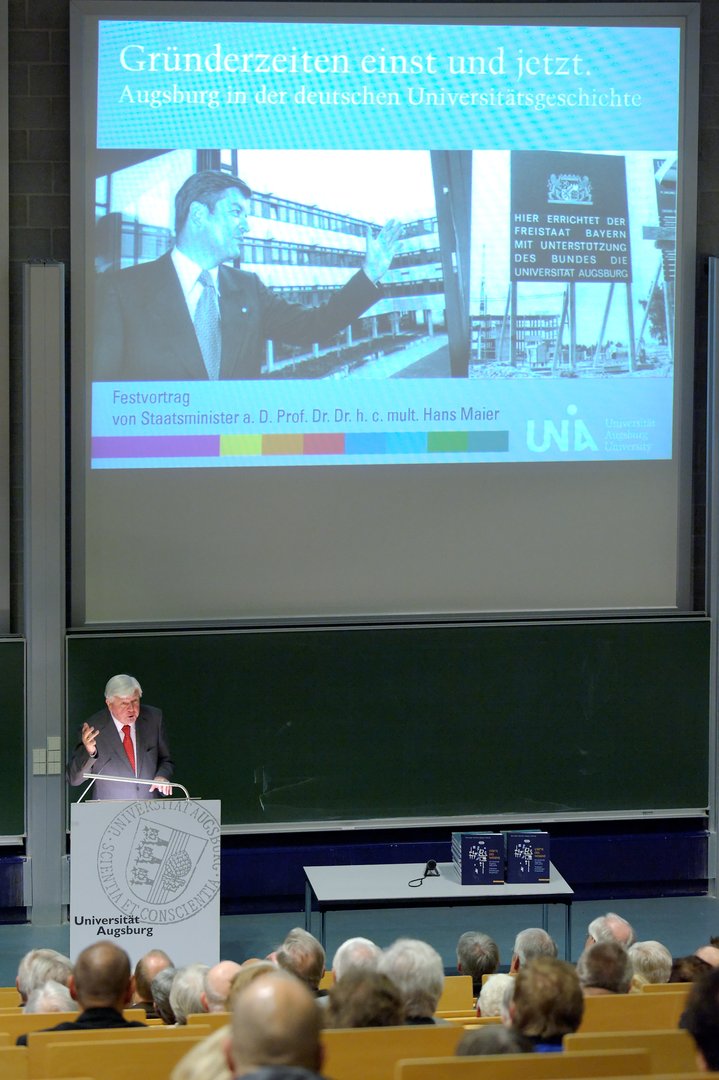 Festvortrag von Staatsminister a.D. Prof. Dr. Dr. h.c. mult. Hans Maier beim Festakt zum 40-jährigen Gründungsjubiläum der Universität