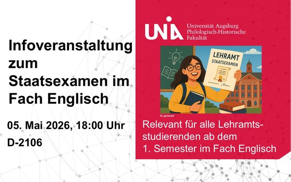 Infoveranstaltung zum Staatsexamen im Fach Englisch 2026