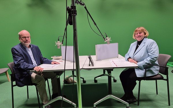Podcast-Aufnahme mit Prof. Dr. Langenhorst