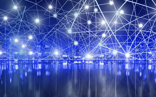 Netzwerk, Netz, Skyline