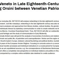 Webseite Networking from Veneto in Late Eighteenth-Century Europe: Giustiniana Wynne Rosenberg Orsini between Venetian Patriotism and Cosmopolitanism
