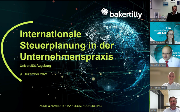 Gastvortrag Baker Tilly WiSe2122