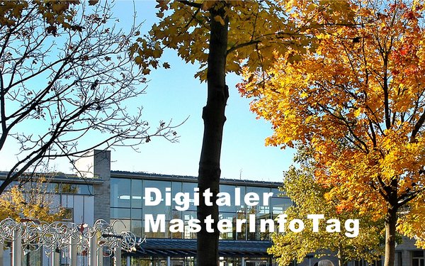 Plakat mit Herbstmotiv zur Bewerbung des Masterinformationstags