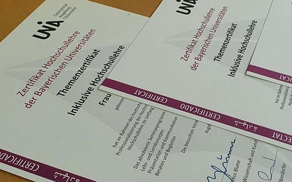 Zertifikate Inklusive Hochschullehre