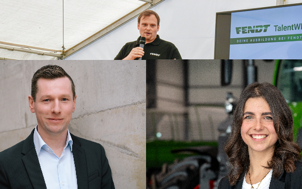 Foto der Referenten von Fendt: Simon Mößmer, Peter Eisenhofer, Lena Zwick
