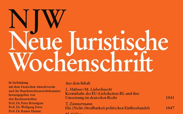 Cover NJW 2024, 26