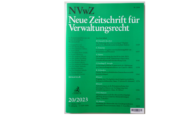 Foto_Kment Borchert, NVwZ 2023, 1529