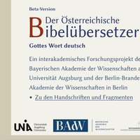 Bild der Webseite des Projektes Österreichischer Bibelübersetzer
