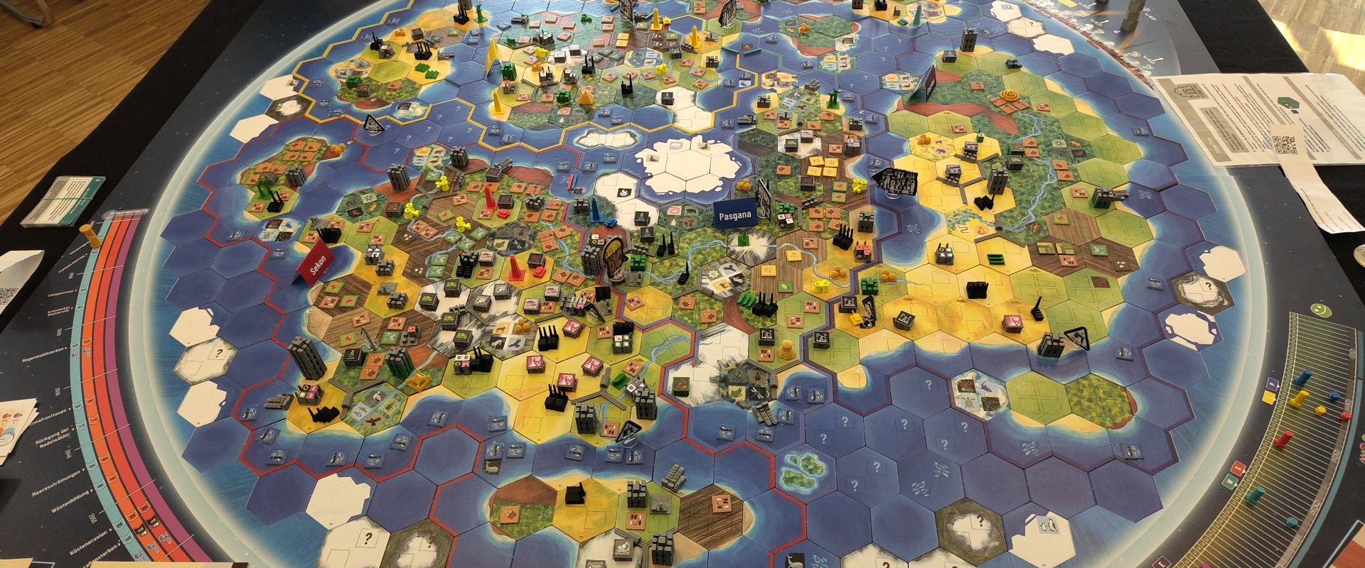 Zu sehen ist das Spielfeld des Klimaspiels 2024 am Zentrum fr Klimaresilienz.