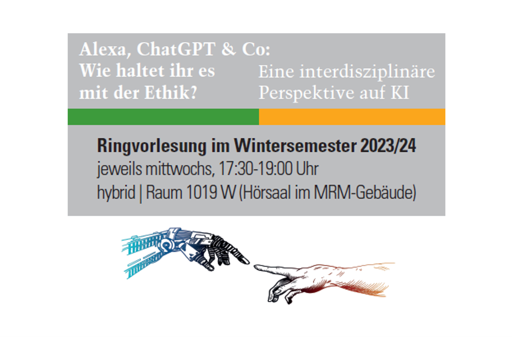 KI-Ringvorlesung „Alexa, ChatGPT & Co: Wie haltet ihr es mit der Ethik?