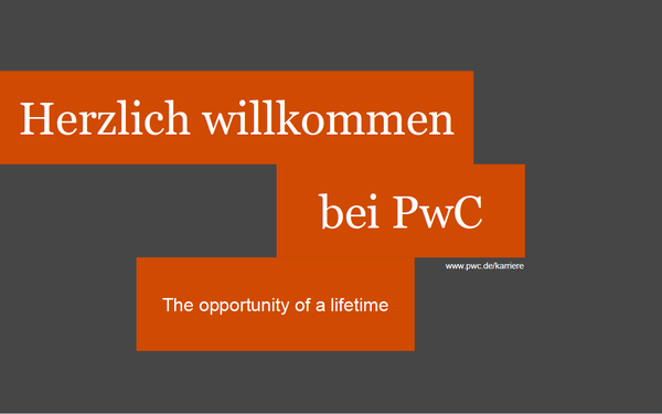 Startfolie der Präsentation von PwC im Rahmen des Seminars BTax10