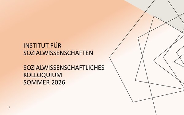 Sozialwiss. Kolloquium Sommer 2026