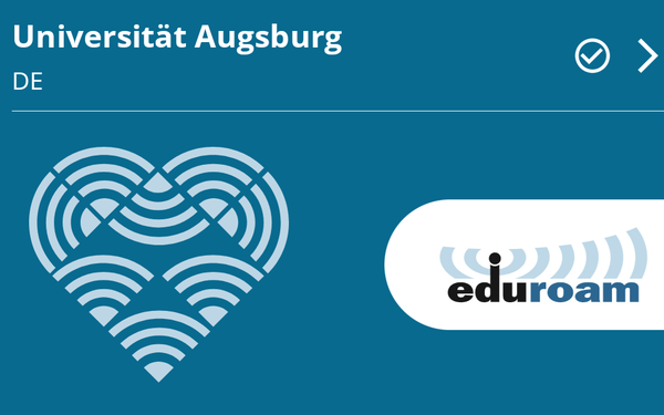 geteduroam App-Ansicht der Verbindung mit eduroam via Smartphone