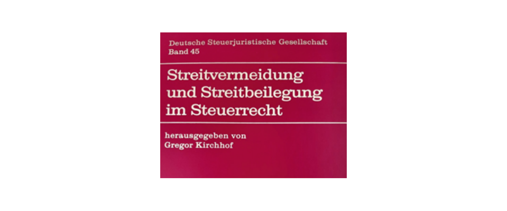 Cover Streitvermeidung und Streitbeilegung im Steuerrecht