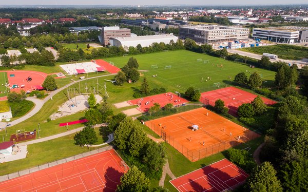 Luftaufnahme Sportzentrum