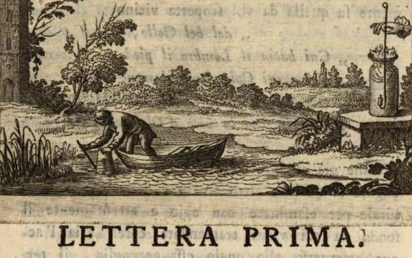 Bild von Boot im Sumpf aus einem Werk von Volta