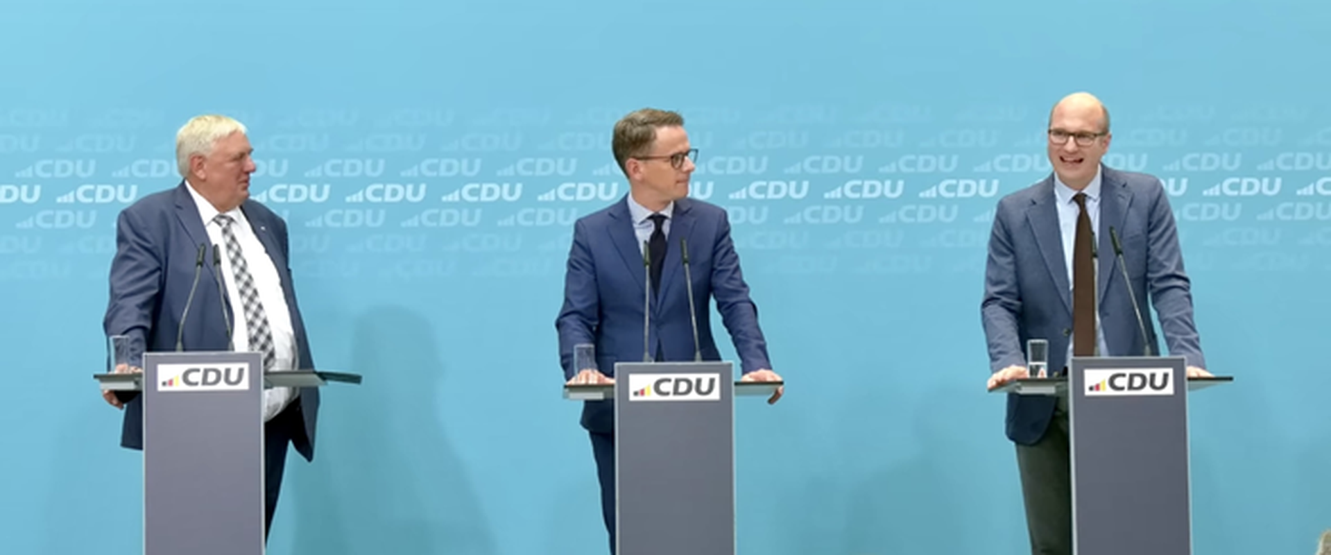 Pressekonferenz CDU Deutschlands mit Karl-Josef Laumann, Carsten Linnemann und Prof. Dr. Gregor Kirchhof am 29.09.2023 in Berlin