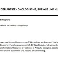 Webseite Ressourcen der Resilienz in der Antike