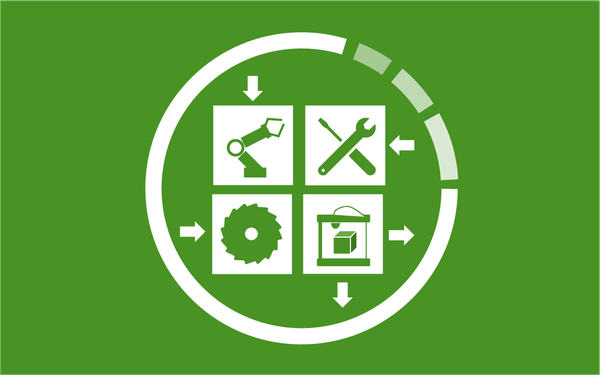 Icon zum Forschungsschwerpunkt Selbstorganisierende Prozessroutenplanung